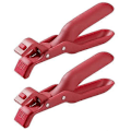 Miniatyrbillede 1 af 5: 2 stk. Silikone Anti-skoldningsclips Varm Skål Fad Tallerken Griber Multifunktionelt Ergonomisk Håndtag Gryde Pande Holder Klemme Tallerken Løfte Tang Køkkenudstyr red