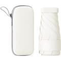 Minifickparaply för handväska, bärbart och kompakt perfekt för regn och sol med UV-skydd vitt White