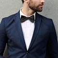 Miniatyrbilde 3 av 6: Archic Black Selvbinder Sløyfer for Menn Selvbinder Sløyfe Ensfarget Tuxedo Bryllup Sløyfer