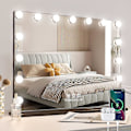 Miniatyrbilde 4 av 4: Led-speil USB-sminke med lys Lighted 14 pærer 3 lysmoduser