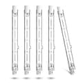 R7s 300W Halogenlampa 118mm - Linjär Halogen Spotlight Varmvit 2800K, för Säkerhetsbelysning, Landskapsbelysning, 5-pack