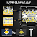 Miniatyrbilde 2 av 5: Ekstra frontlys, 2 x 70 W, LED arbeidslys, 12 V, 7200 lm, 6000 K, IP68, vanntett, kraftig lys, SUV, UTV, ATV, tåkelys, offroad-frontlys
