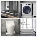 Miniatyrbilde 2 av 7: Vannstopper Vannholder stripe - 200cm - Dusj - Bad white
