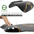 Miniatyrbild 5 av 5: Ergonomisk musmatta med handledsstöd i memory foam, bekväm datormusmatta för bärbar dator, smärtlindrande handledsstöd svart guld Black Gold