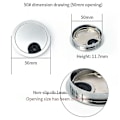 Pikkukuva 3 / 5: Työpöydän johtoreikäkansi Tietokoneen siisti Grommet-pöytä Kaapelin ulostuloportti Pintajohtolaatikko Pöydän kaapelivarusteet Pearl Chrome 50mm
