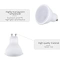 Miniatyrbillede 4 af 5: GU10 10W LED-pære 2 stk. RGB+ fjernbetjening