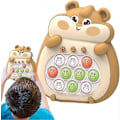 Miniatyrbilde 1 av 5: Push Bubble Spill, Quick Push Spillkonsoll, Stress Relief Pop Fidget Leker For Barn Brown