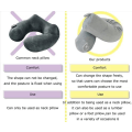 Miniatyrbilde 4 av 5: Reisepute Twisted memory foam nakkepute Pute for å støtte nakke, hake, midje og ben Justerbar buet rullepute for reise, fly, bil, tog Black