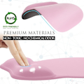 Miniatyrbild 5 av 6: Ergonomisk musmatta med handledsstöd i memory foam, bekväm datormusmatta för bärbar dator, smärtlindrande handledsstöd, ren rosa Pure Pink