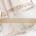 Miniatyrbild 4 av 4: Sjal Chiffon Sjal Dam  Pärlad Sjal Mode Silke Sömnad Tulle Design Lång Sjal Sjal Wrap Solskydd,Beige