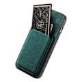 Miniatyrbild 4 av 5: Retro Läder Kortficka Magnetiskt Mobilskal för iPhone 14 Green
