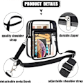 Miniatyrbild 3 av 5: 2-pack Transparenta Crossbody-väskor, Vattentät Transparent Axelväska Justerbar Slingväska för Män Kvinnor