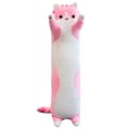 Mjukiskatt Lång Bomull Söt Kattdocka Mjukdjur Mjuk Bomull Fylld Sovkudde pink 70cm