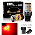 Pikkukuva 1 / 3: 2 KPL 1156 BA15S P21W BAU15S PY21W T20 7440 W21W 3157 1157 P21/5W W21/5W LED-polttimot 144 SMD led CanBus-lamppu suuntavilkkuun red 2PCS T20 7440 W21W