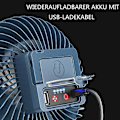 Miniatyrbillede 4 af 5: Udendørs LED Campinglampe, Bærbar Campingventilator med Foldbart Stativ, LED Lanterne, Mini Bordventilator, USB Batteri, Ventilator med Krog til Camping, Hjem, Kontor