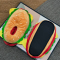 Miniatyrbilde 4 av 5: Hamburger Tøfler - Plysj Hamburger Tøfler Nyhet Hjemmesko