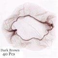 Miniatyrbilde 1 av 10: 20/40 stk Usynlige hårnett Finmasket mørk brun 40 stk dark brown 40 Pcs
