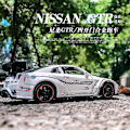 Miniatyrbild 5 av 5: 1:32 GTR R35 Superbil Legering Bil Leksak Bil Metall Samling Modellbil Ljud och Ljus Leksaker För Barn Black