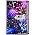 Miniatyrbillede 1 af 5: A5 Kreativ Kombinationslås Tolv Konstellation Dagbog Pu Læder Kombinationslås Dagbog Med Lås Dagbog Notatblok c Gemini