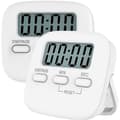 2-pack Digital kökstimer Magnetisk nedräkningsstoppur med högt larm, stora siffror, stativ, upphängningshål för matlagning 2st 2pcs