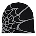 Miniatyrbillede 1 af 5: Vinter Beanie Strikket Hat Blød Edderkoppeweb Løstsiddende Slouchy Strikket Vinter Varme Beanies til Koldt Vejr Skate Cap D