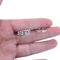 Miniatyrbilde 7 av 7: Åpent tåringsett, tåring for kvinner og jenter, justerbar, minimalistisk, cubic zirconia, hjerte, blomst