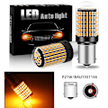 Pikkukuva 1 / 3: 2 KPL 1156 BA15S P21W BAU15S PY21W T20 7440 W21W 3157 1157 P21/5W W21/5W LED-polttimot 144 SMD led CanBus-lamppu suuntavilkkuun yellow 2PCS 1156 PY21W BAU15S