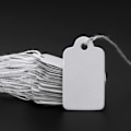 Miniatyrbillede 3 af 5: 100-pak papiretiketter / prisskilte med snor Hvid 2,4 x 1,4 cm 2.4 x 1.4 cm