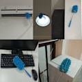 Miniatyrbillede 7 af 7: Mikrofiber forlængelig håndstøvsuger vaskbar støvbørste med teleskopstang til rengøring af bil, computer, aircondition