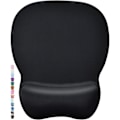 Miniatyrbild 1 av 6: Ergonomisk musmatta med handledsstöd i memory foam, bekväm datormusmatta för laptop, smärtlindrande handledsstöd svart Black