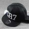 Miniatyrbillede 1 af 3: Ny Fashion Børne Kasket Hat Drenge Piger Børn Messi Snapback Hatte Hip Hop Kasketter Sort CR7 black CR7