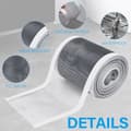 Miniatyrbilde 3 av 5: 70 mm x 10 m selvklebende hårfanger til dusj, hårfilter, anti-tilstoppende dusjhår, engangsfilter til vask, med plastspatel, til balkong