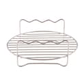 3 Spett Air Fryer Rack Kit Stålhållare Dubbla Lager Grill Ba Silver one size