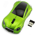 Pikkukuva 6 / 6: Langaton urheiluautomallihiiri, langaton pöytätietokoneen hiiri 2,4 GHz optinen hiiri, Windowsille, Linuxille ja Mac OS:lle, vihreä Green