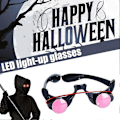 Pikkukuva 2 / 5: LED-valolasit Hauskat Punaiset Silmät Halloween Cosplay -tarvikkeet