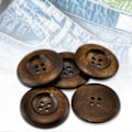 Pikkukuva 3 / 5: 20 kpl 35 mm pyöreitä 4-reikäisiä puunappeja DIY-ompeluun, neulomiseen, vaatteiden koristeluun mengxi