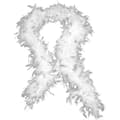 Dame Tørklæder Udsalg Kvalitet Hvid Fjerboa Flapper Polterabend Burlesque Dansefest Show Kostume White