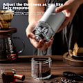 Miniatyrbillede 5 af 5: Bærbar Elektrisk Kaffekværn, Justerbar Burr Mill Kaffekværn Med Multi Grind Indstillinger Til Kaffebønner, Konisk Burr Kaffekværn