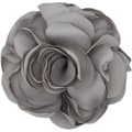 Tyg Stor Ros Blomma Brosch Blommor Brosch GRÅ grå grey