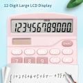 Miniatyrbillede 4 af 5: Bordregner Standardfunktionsregner med 12-cifret Stort LCD-display Solar & Batteri blue