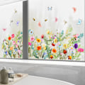 Pikkukuva 1 / 5: Anti-kolliisio Iris Garden Flower Window Stickers Glass Stickers