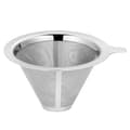 Miniatyrbillede 1 af 4: Kaffefilter i rustfrit stål, papirløst, permanent pour-over filter til brygning af én kop, til manuel kaffemaskine