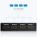Miniatyrbillede 9 af 9: HDMI splitter 1 ind 4 ud, ét minut fire linjer 4k high definition display 3D TV computerskærm split screen