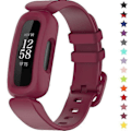 Pikkukuva 1 / 5: Rannekkeet Fitbit Ace 3 -lapsille, silikoniset vedenpitävät rannekorutarvikkeet, urheilukellon rannekkeen vaihto Fitbit Ace 3 -pojille ja -tytöille Wine Fitbit Ace 3