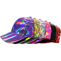 Miniatyrbillede 2 af 3: Dame Sommer Casual Multicolour Baseball Cap Pu Læder Hat Visors Caps(Guld)