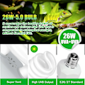 Miniatyrbillede 3 af 5: UVA UVB 5.0 Reptillampe, 26W Dual-Threat UV-lampe, Kompaktlysrør, Velegnet til regnskovsreptiler