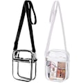 Miniatyrbild 1 av 5: 2-pack Transparenta Crossbody-väskor, Vattentät Transparent Axelväska Justerbar Slingväska för Män Kvinnor