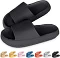 Miniatyrbillede 1 af 6: Tykk Platform Cloud Slippers til Kvinder orange sort sort svart 40-41