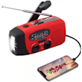 Miniatyrbild 2 av 7: 1:a vevradio + 1:a gratis nödfilt Powerbank 2000mAh, solceller, svart