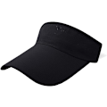 Pikkukuva 1 / 4: Aurinkolippalakki Mesh Quick Dry Visor Hat Hengittävä ja Säädettävä Tennis Visor Hatit Poninhäntä Baseball Cap Black